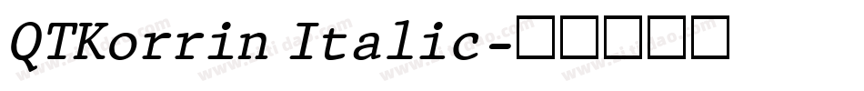 QTKorrin Italic字体转换